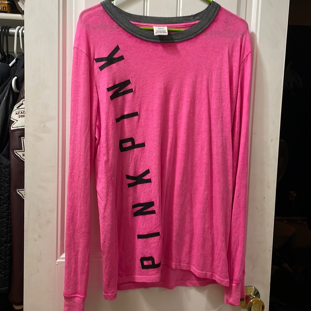 Pink long sleeved shirt